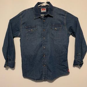 Men's Wrangler Indigo Denim Trucker Jean Jacket